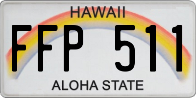 HI license plate FFP511