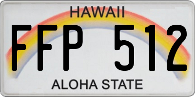 HI license plate FFP512