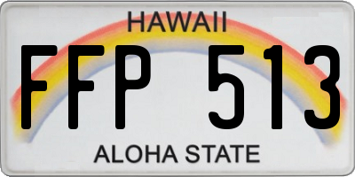 HI license plate FFP513