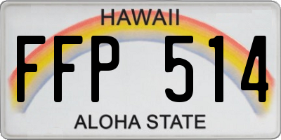 HI license plate FFP514