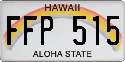 HI license plate FFP515