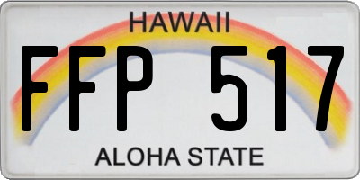HI license plate FFP517