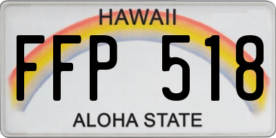 HI license plate FFP518