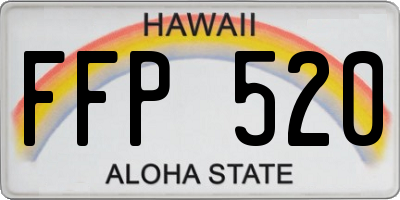 HI license plate FFP520