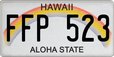 HI license plate FFP523