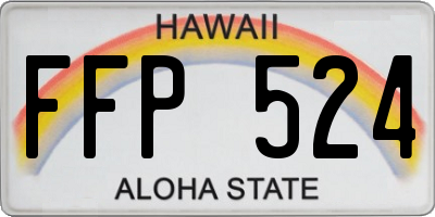 HI license plate FFP524