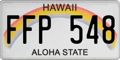 HI license plate FFP548