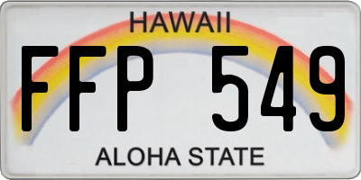 HI license plate FFP549