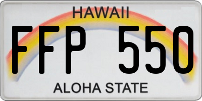 HI license plate FFP550