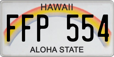 HI license plate FFP554