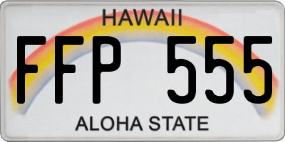 HI license plate FFP555