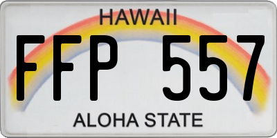 HI license plate FFP557