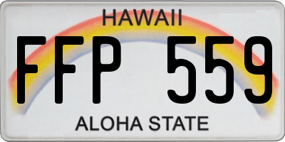 HI license plate FFP559