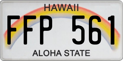 HI license plate FFP561