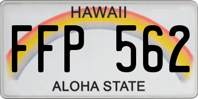 HI license plate FFP562