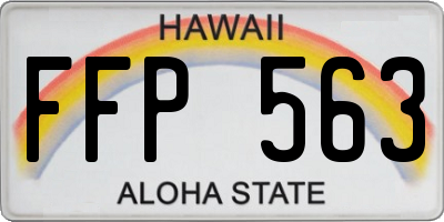 HI license plate FFP563