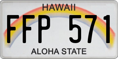 HI license plate FFP571