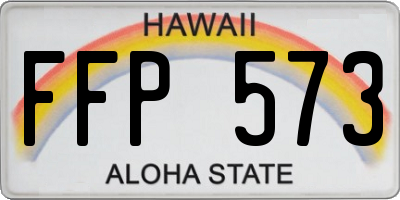 HI license plate FFP573