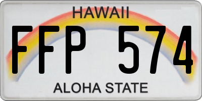 HI license plate FFP574