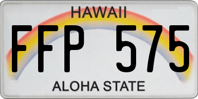 HI license plate FFP575