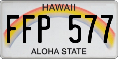 HI license plate FFP577