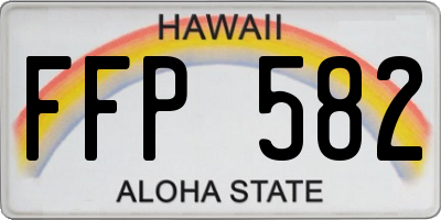 HI license plate FFP582