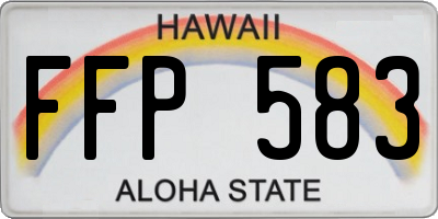 HI license plate FFP583