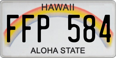 HI license plate FFP584