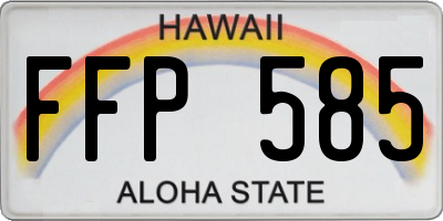 HI license plate FFP585