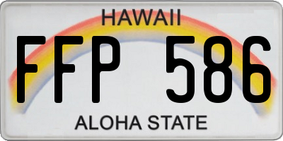 HI license plate FFP586