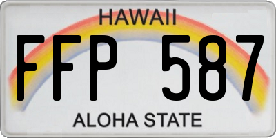 HI license plate FFP587