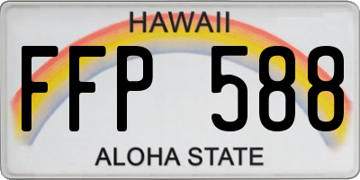 HI license plate FFP588