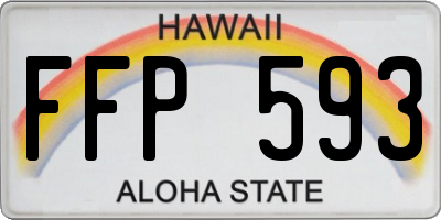 HI license plate FFP593