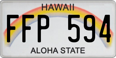 HI license plate FFP594