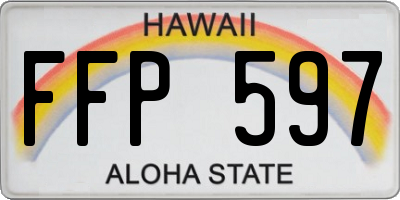HI license plate FFP597