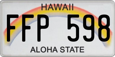 HI license plate FFP598