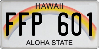 HI license plate FFP601