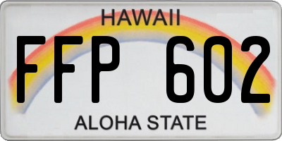 HI license plate FFP602