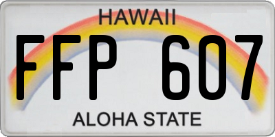 HI license plate FFP607