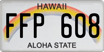 HI license plate FFP608