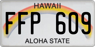 HI license plate FFP609