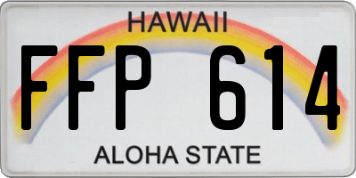 HI license plate FFP614