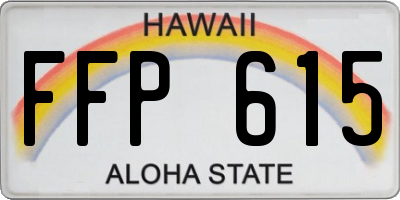 HI license plate FFP615