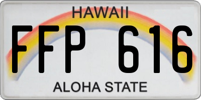 HI license plate FFP616