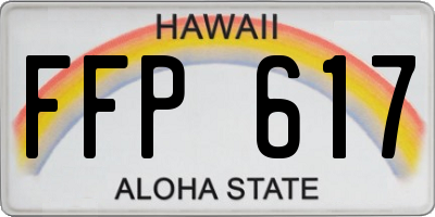 HI license plate FFP617