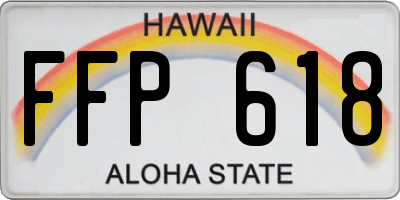 HI license plate FFP618