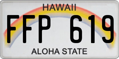 HI license plate FFP619