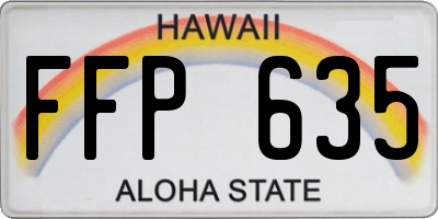 HI license plate FFP635