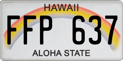 HI license plate FFP637