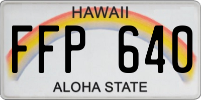 HI license plate FFP640